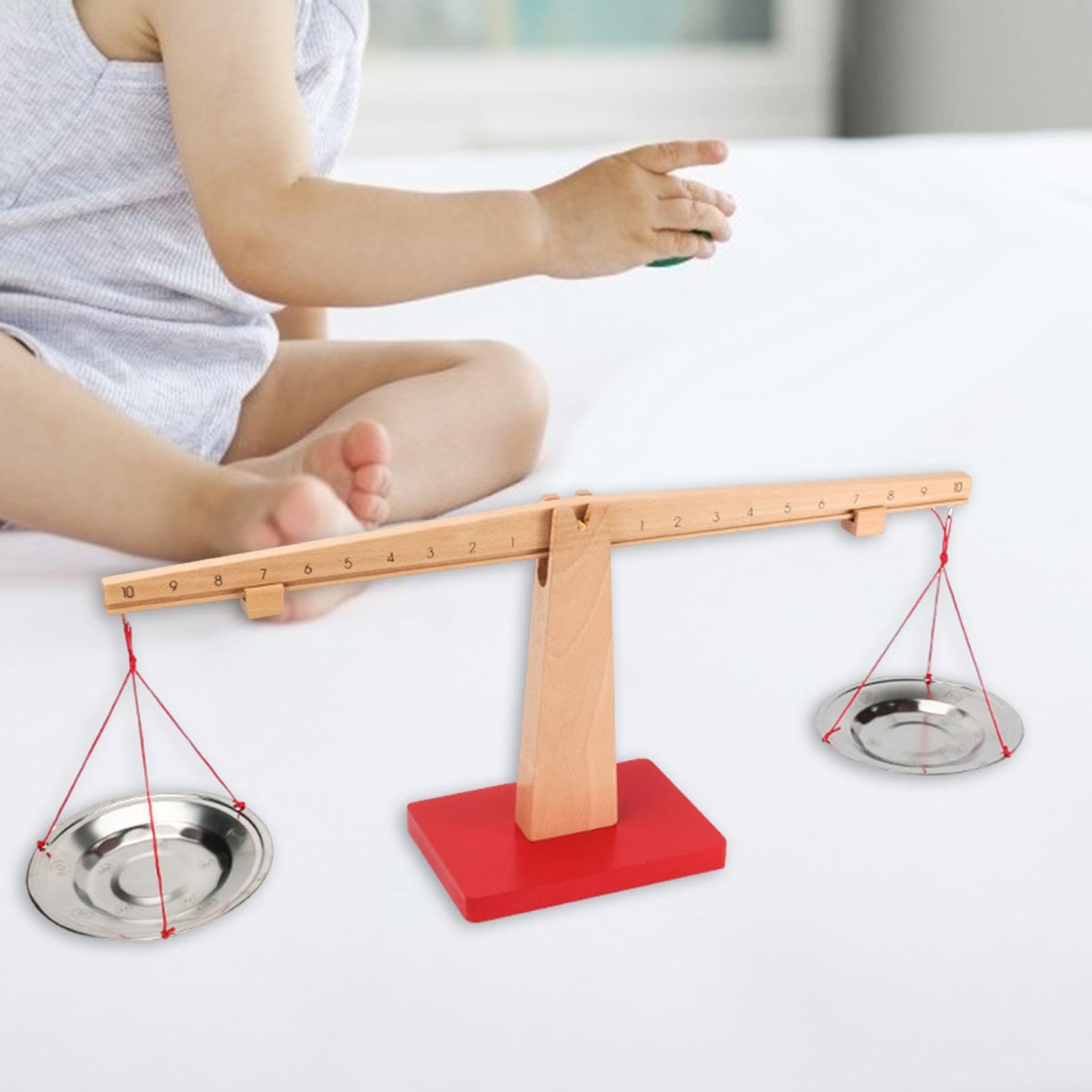 Mathe-Spiel, Montessori-Spielzeug, tragbares Lernspielzeug, Holz, Frühes Lernen, Mathe-Lernspiel, Zählblöcke, Balance-Spiel