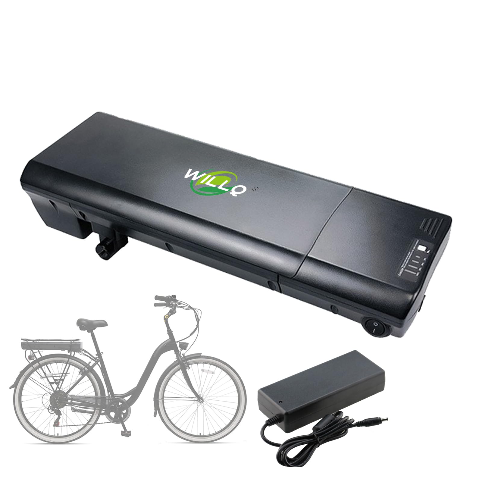 Batterie Ebike pour Porte-Bagages arrière 36V 8AH 10AH 12AH 14AH, Batterie Lithium 24V 8,7AH 10,5AH 10AH 12AH 15AH 17,5AH avec boîte de contrôle et Chargeur