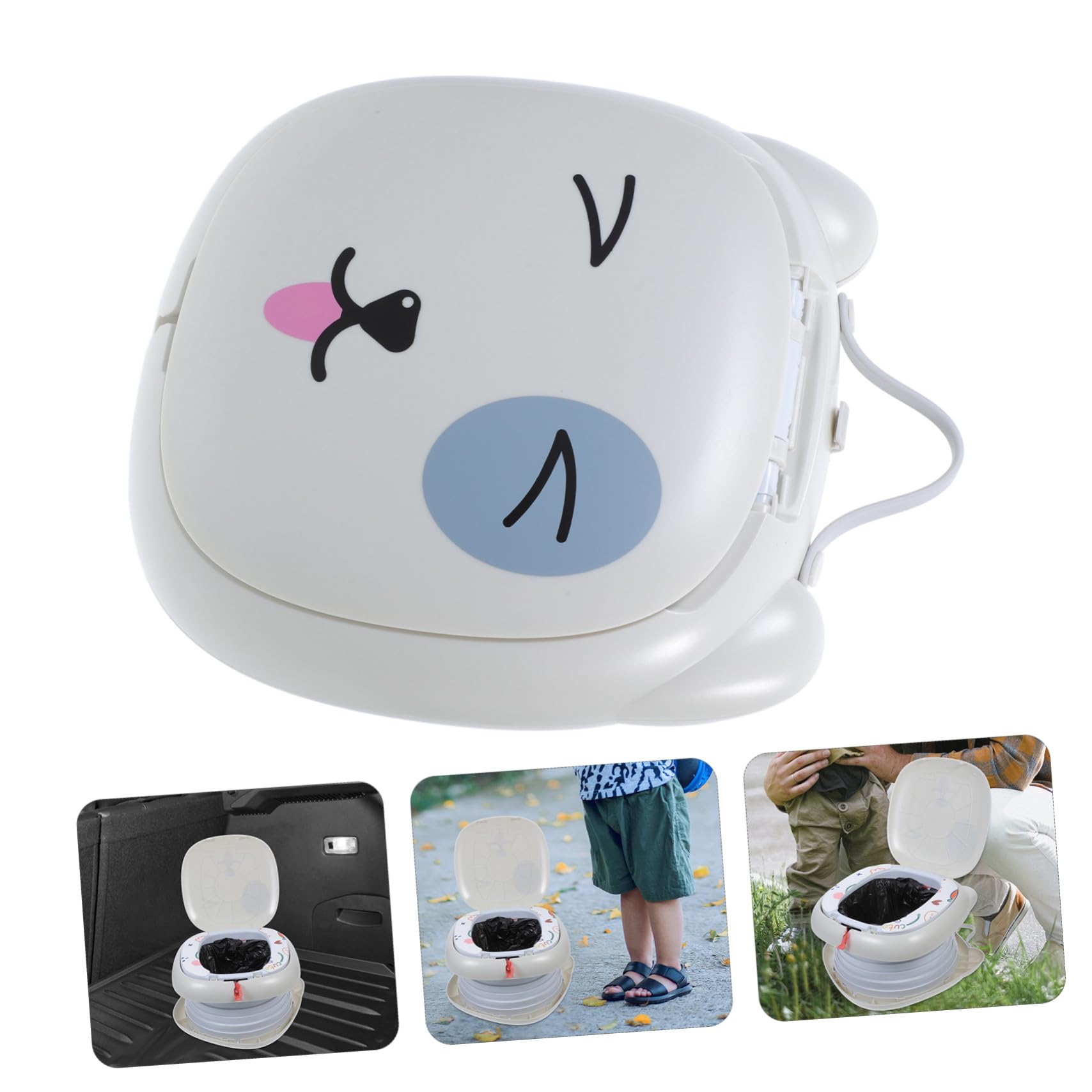 BESTonZON Tragbares Töpfchen Faltbar mit Aufbewahrungstasche Outdoor Reise Toilettentrainer für Kleinkinder Jungen Mädchen Kompakt Leicht Platzsparend für Auto Camping und Zuhause