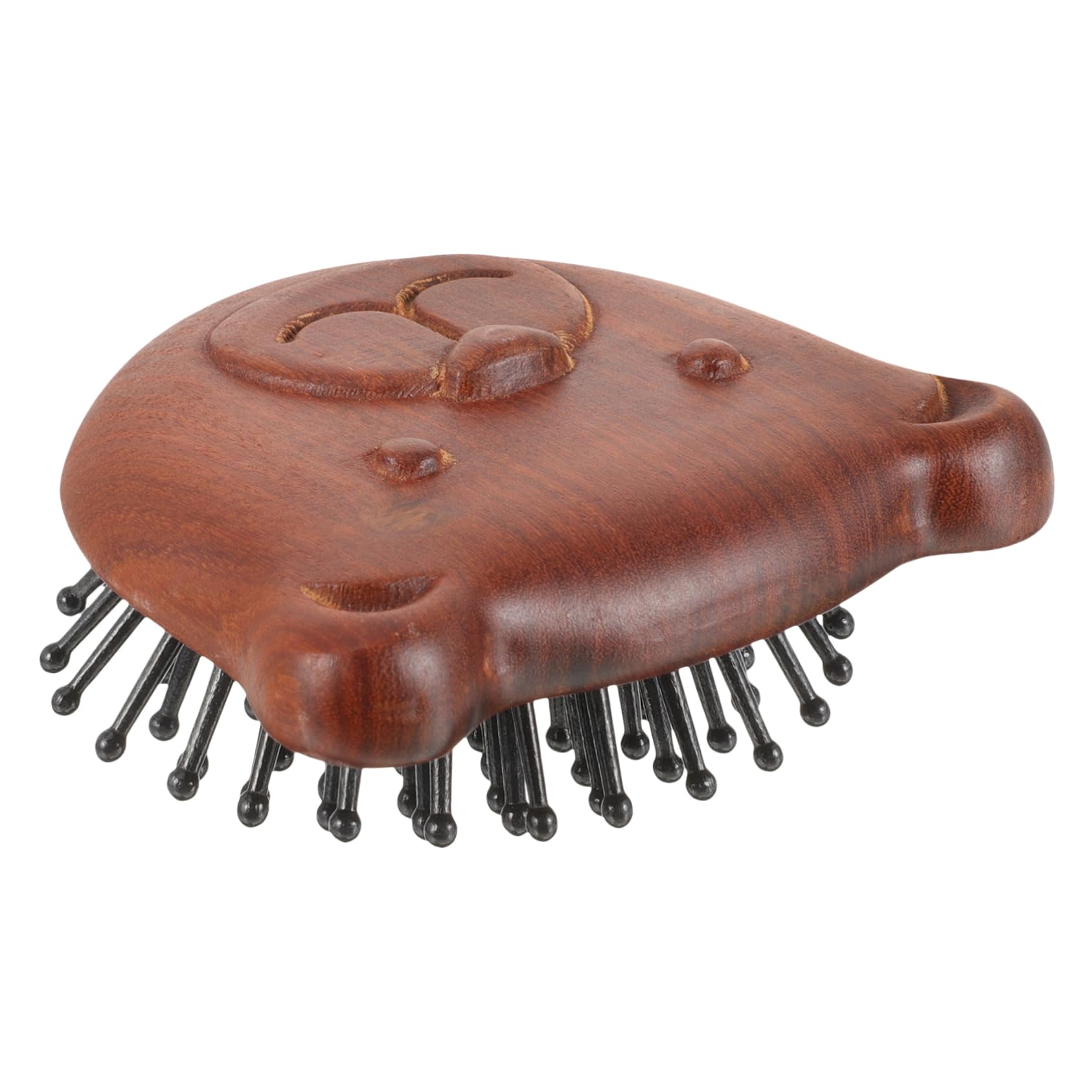 Healvian 4piezas Cepillo De Masaje Cabelludo Diseño De Peine De Madera Para Lavado De Cabello Para Personal y Salones De Estimula El Crecimiento Del Cabello