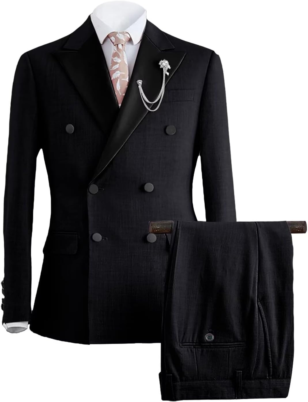 Double Breasted Linen Suits for Men Wedding 2 Piece Linen Suit Slim Fit Beach Summer Groom Blazer Pants Suit