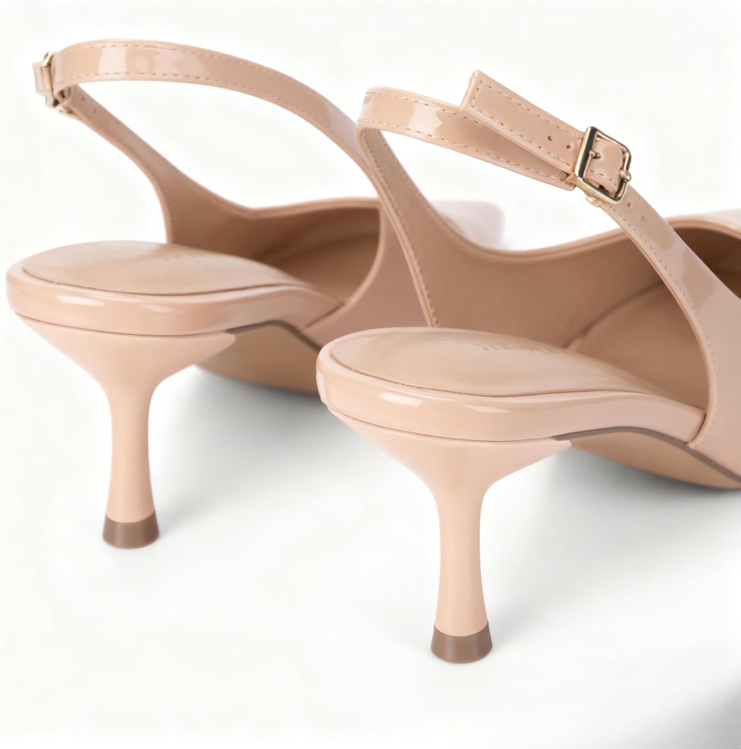 Pointed Toe Kitten Heels for Women's Pumps 2.24 Inch Closed Toe Slingback Heel Wedding Heels Dress Formal Heeled Shoes