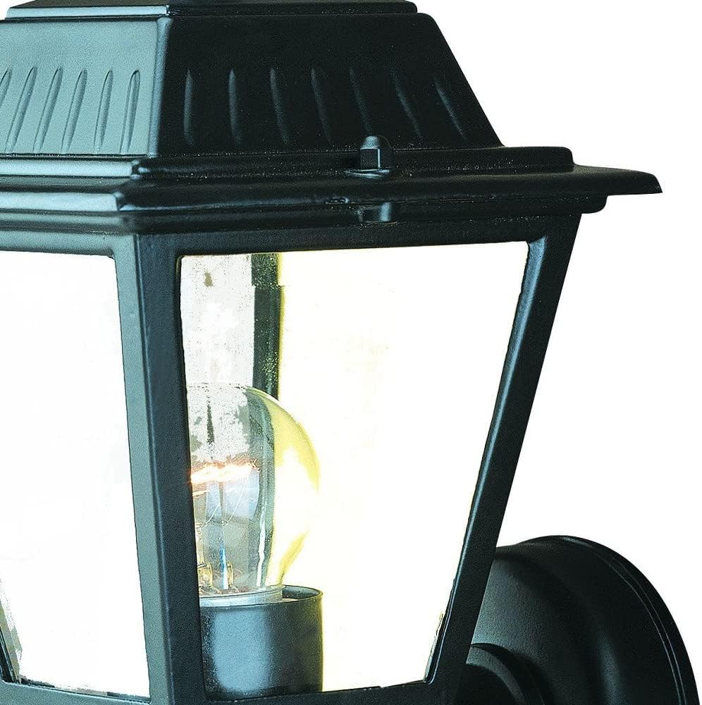 HomeRoots Matte Black Cast Aluminum Outdoor Wall Light