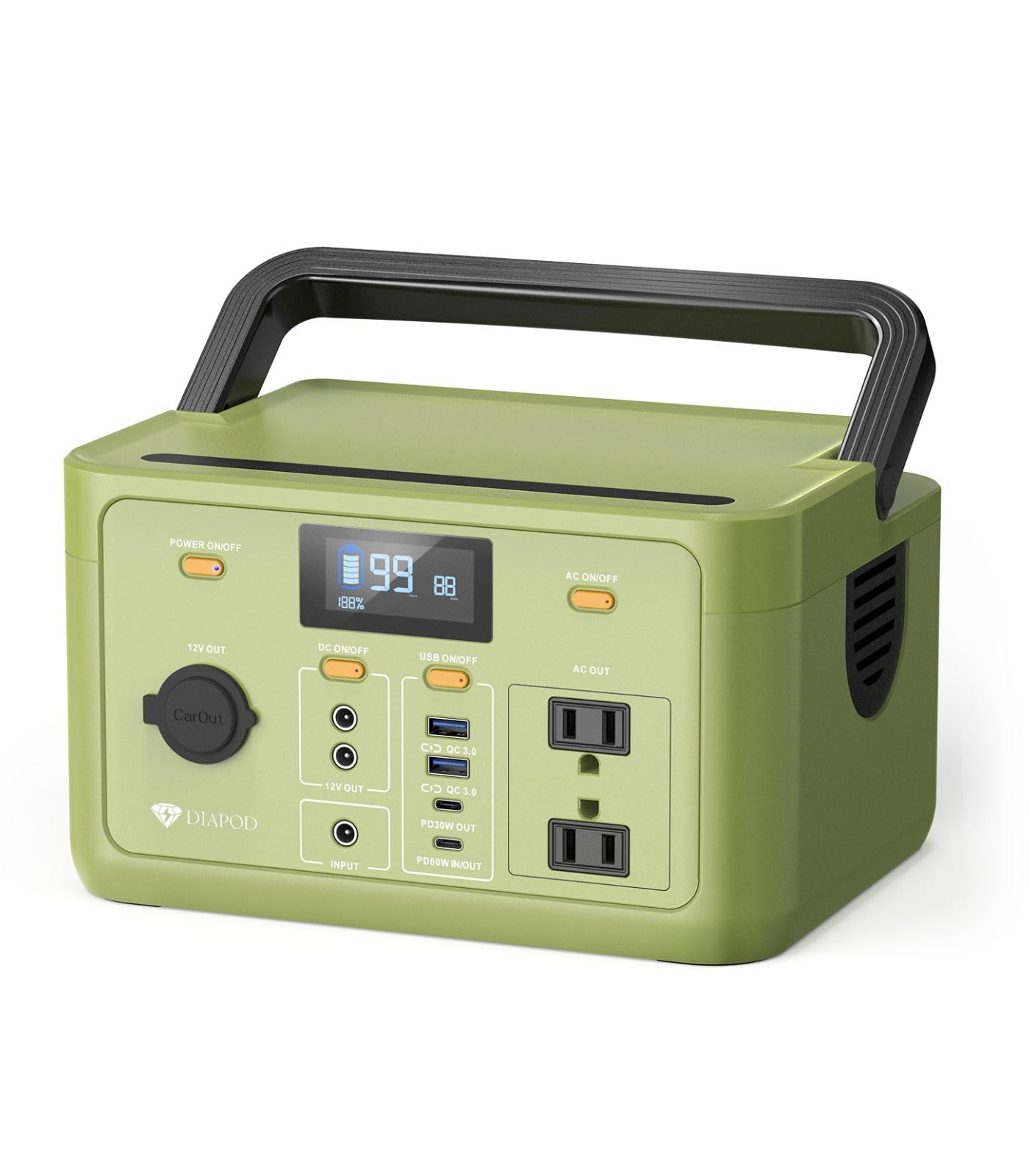 Amazon.co.jp: DIAPOD ポータブル電源 リン酸鉄 320Wh/300W 大容量 