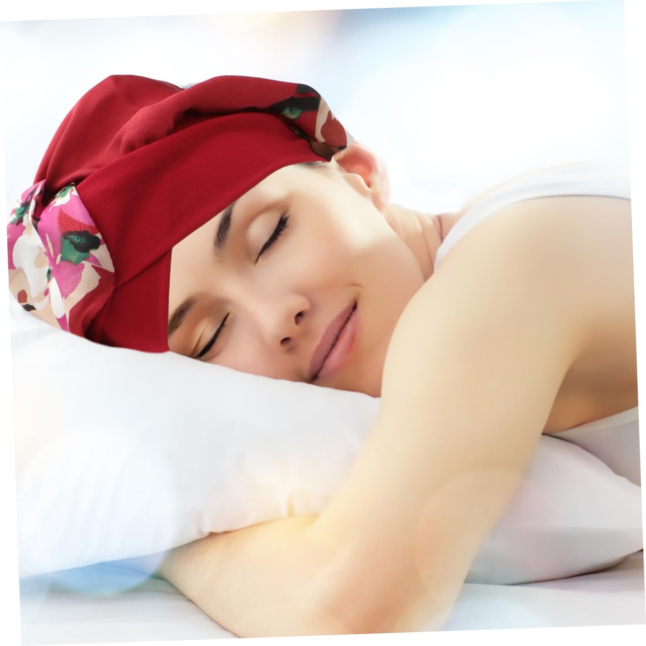 Healeved 6pezzi Cappello Turbante Elastico Ampio Per Donna Cappello Da Notte Traspirante e Multifunzionale Sintetica
