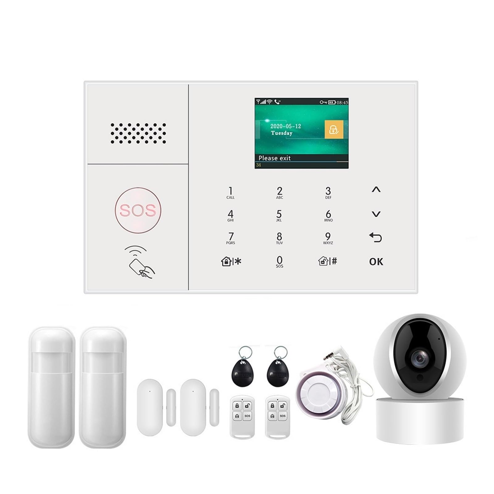 Alarma hogar WiFi DELURA antirobo: evite falsos positivos con sensor de movimiento C1