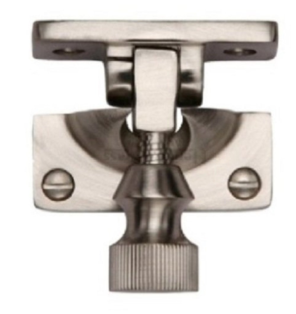 Chivrose Ltd Satin Nickel Solid Brighton Lever Lock Sash Window Fastener Twist Catch Latch + Screws (Satin Nickel)