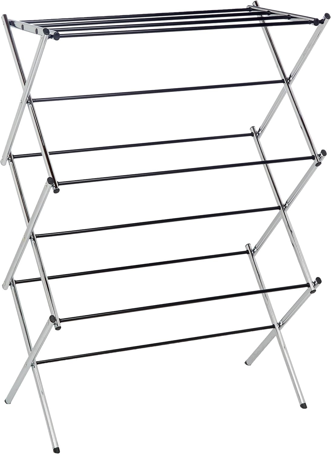 3-Tier Clothes Drying Rack - Clothes Drying Rack Folding Indoor Retractable Laundry Drying Rack, Steel Rust Protection and Accordion Design Laundry Rack, Towel Rack, Clothing Drying Dryer(Unassembled)