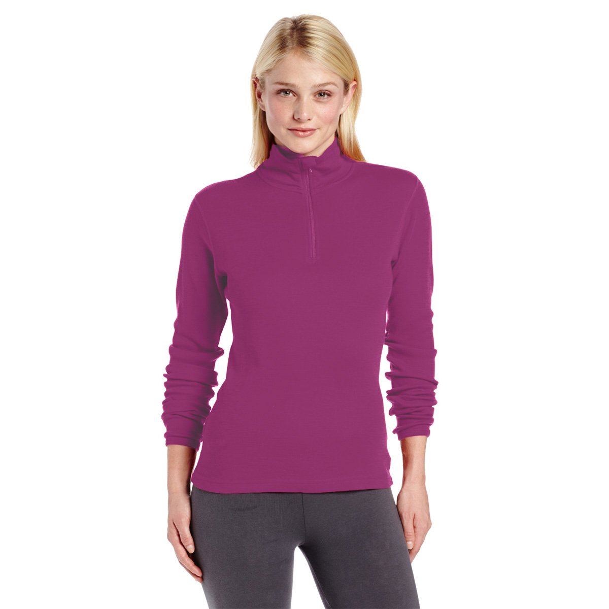 Minus33 Merino Wool Midweight damska koszulka z długim rękawem z zamkiem błyskawicznym 1/4 z długim rękawem ze 100% wełny merynosów z zamkiem błyskawicznym 1/4 dla kobiet - warstwa środkowa