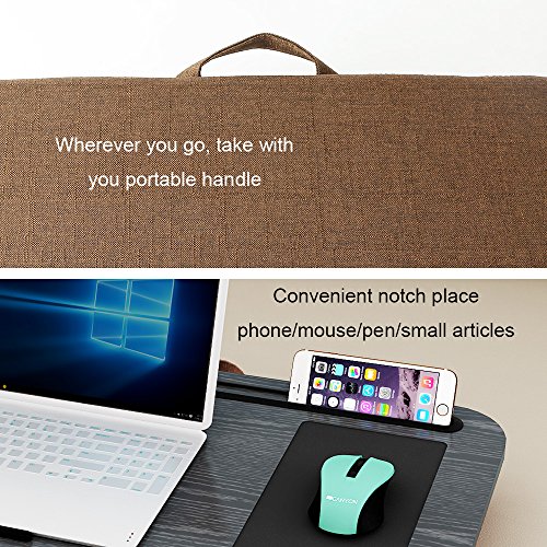 HOME BI Lap Desk for Laptop with Built-in Mouse Pad and Cellphone Tablet Holder, (Fits up to 17.3" Laptop)