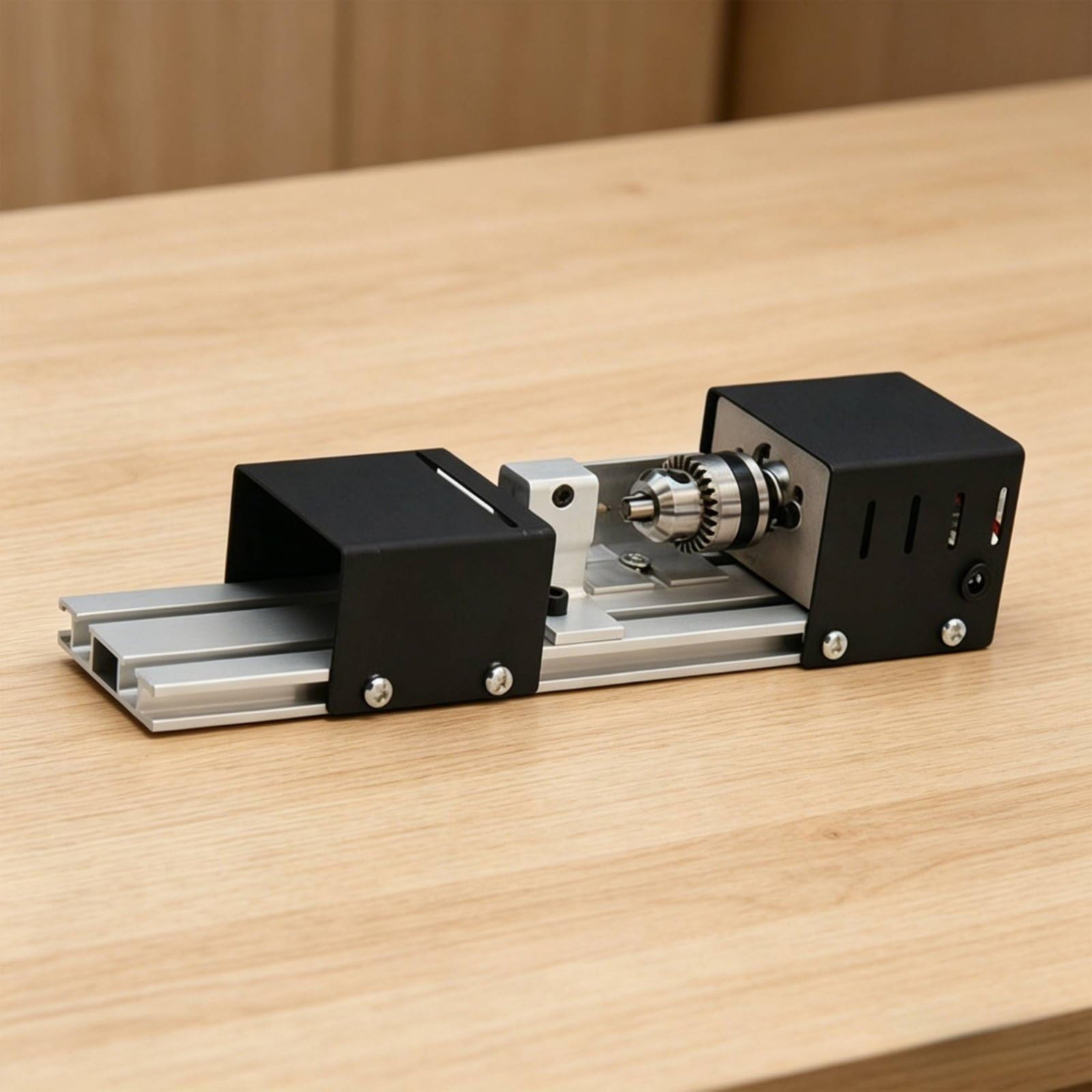 Qianly Mini Torno Multifuncional Alta Precisión Torno para hacer Abultamientos Velocidad Ajustable Pulidora de Abultamientos de Madera para Artesanos, Mejora Estándar