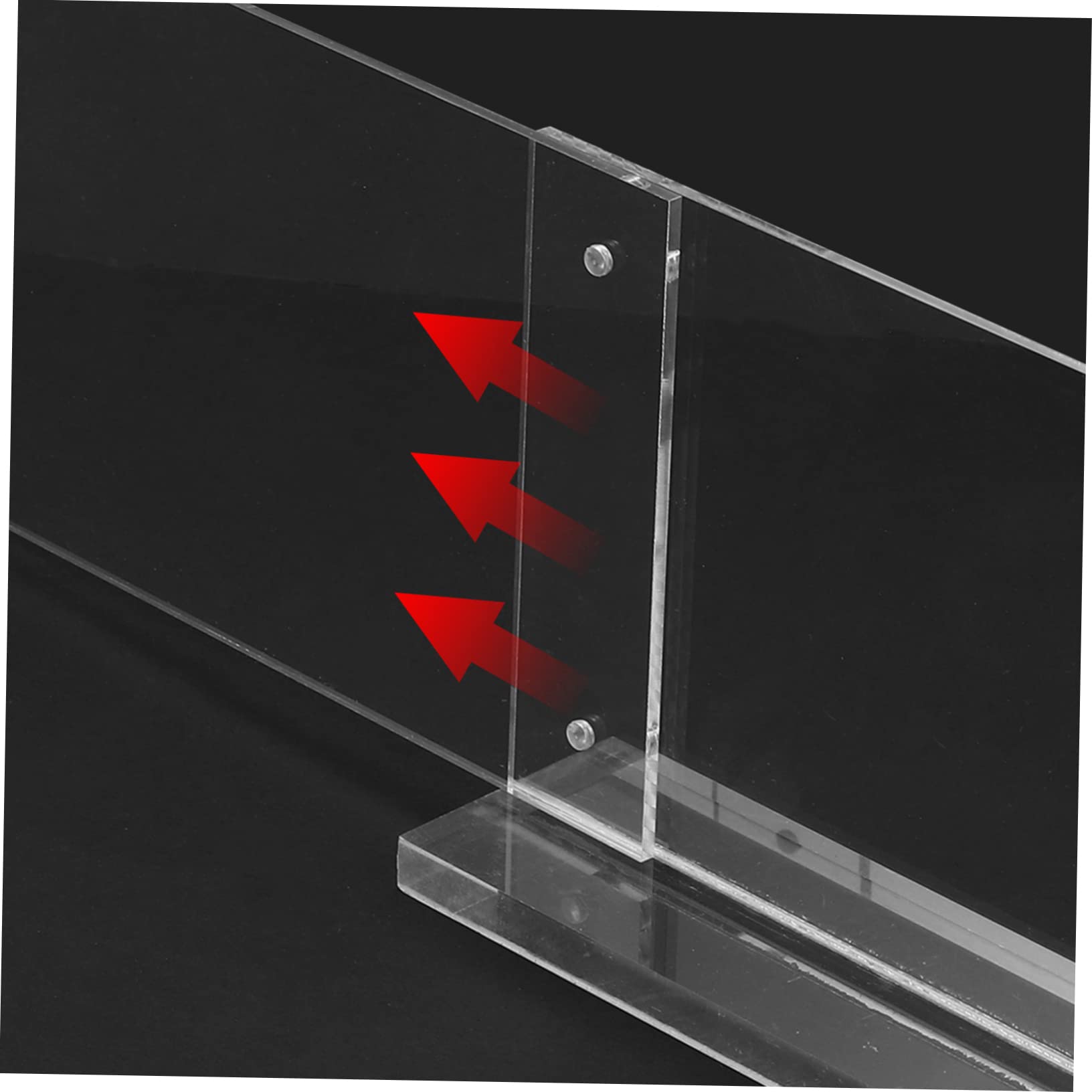 DOITOOL 8 Stück Magnetischer Acryl Display Stand Doppelseitig Transparente Preisschildhalter Stabile Tischaufsteller mit Rundem für Büro Restaurant und Produktpräsentation