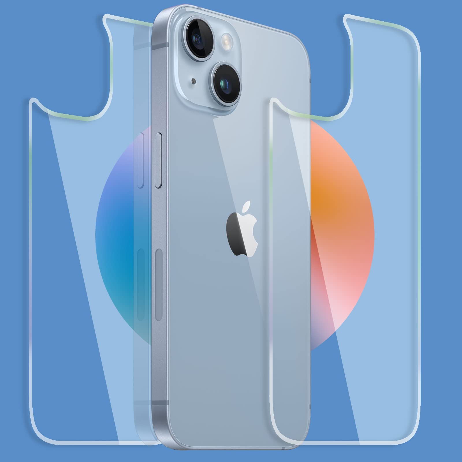 Malphiace for iPhone 14 Plus Back Screen Protector (2-Pack), iPhone 14 Plus Rear Tempered Glass Protector [New Version] Protective Film (6.7 inch)