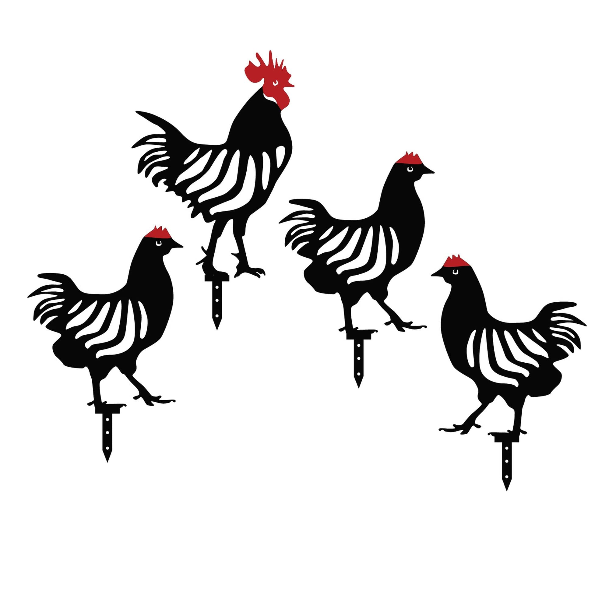 Accessoires de canards en métal décoratifs pour statuettes et faune de jardin