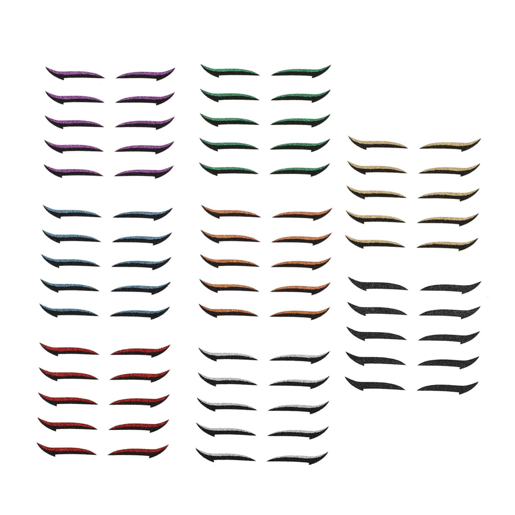 POPETPOP 160 Pares Delineador De Ojos Brillar Pegatinas Sombra De Ojos Pegatinas Aplicadores De Maquillaje De Ojos De Brillo Cinta Adhesiva Doble Párpado El Plastico