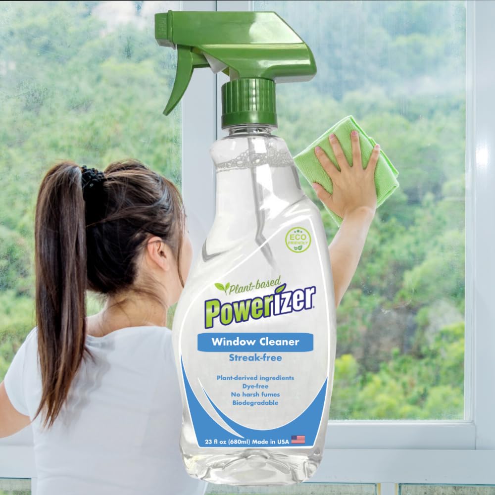 Powerizer Plant Based Streak-Free Window and Glass Cleaner Spray (3)