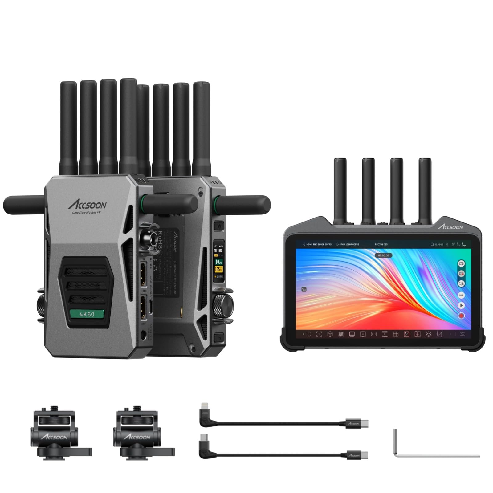 Accsoon CineView M7 Pro Monitor + CineView Master 4K Wireless Video Transmitter&Receiver Video Transmission System
