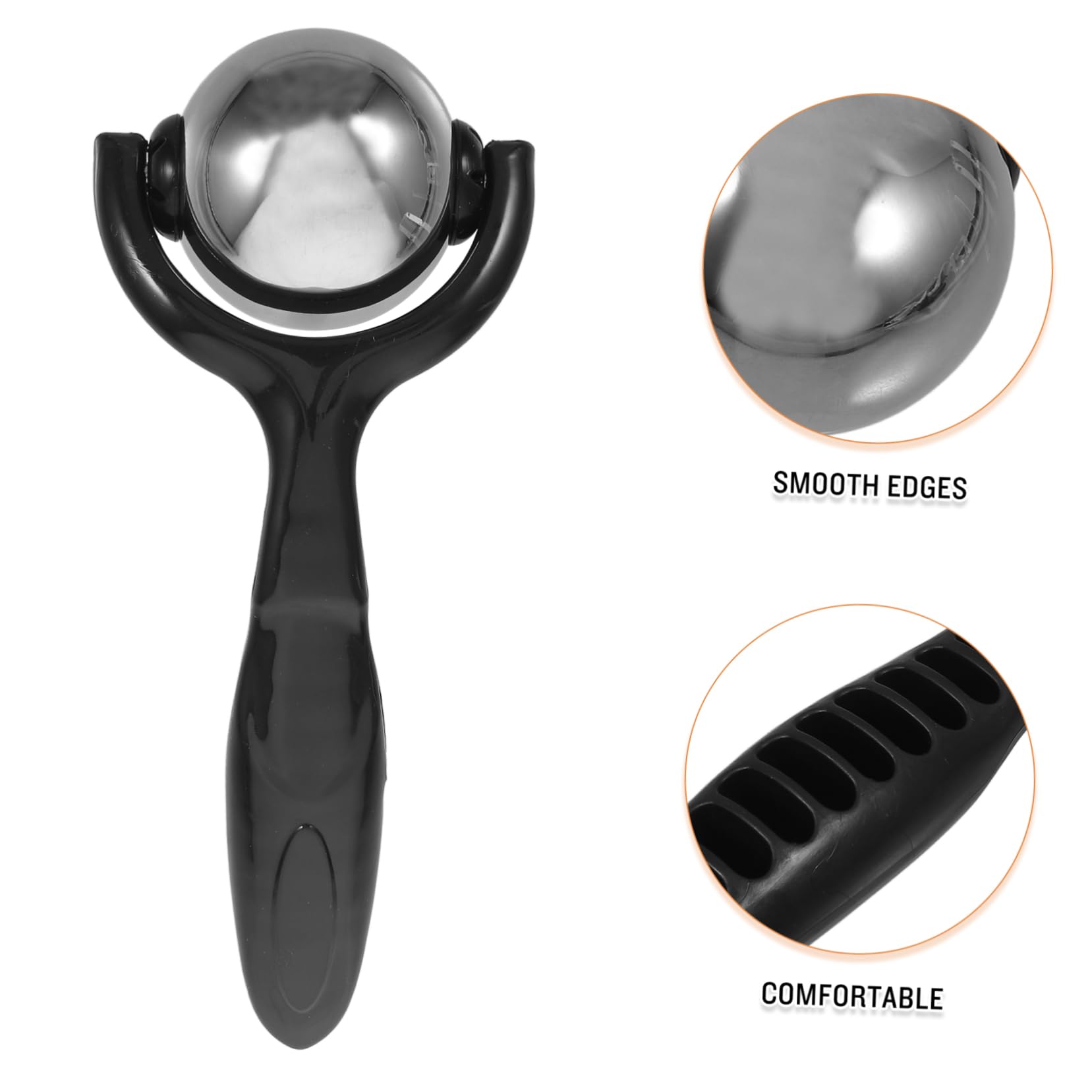 BESTYASH 3 Pezzi strumento di massaggio facciale massaggianti Roller del viso Grinza scultura palla strumento guasha per faccia a strumento guasha facciale Solo Black