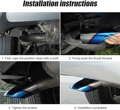 Miniatura 4 de Apto para Nissan X-Trail T32 2014-2019, puntas de escape, punta de exausto antiarañazos, punta de exaust de acero inoxidable, puntas de silenciador,