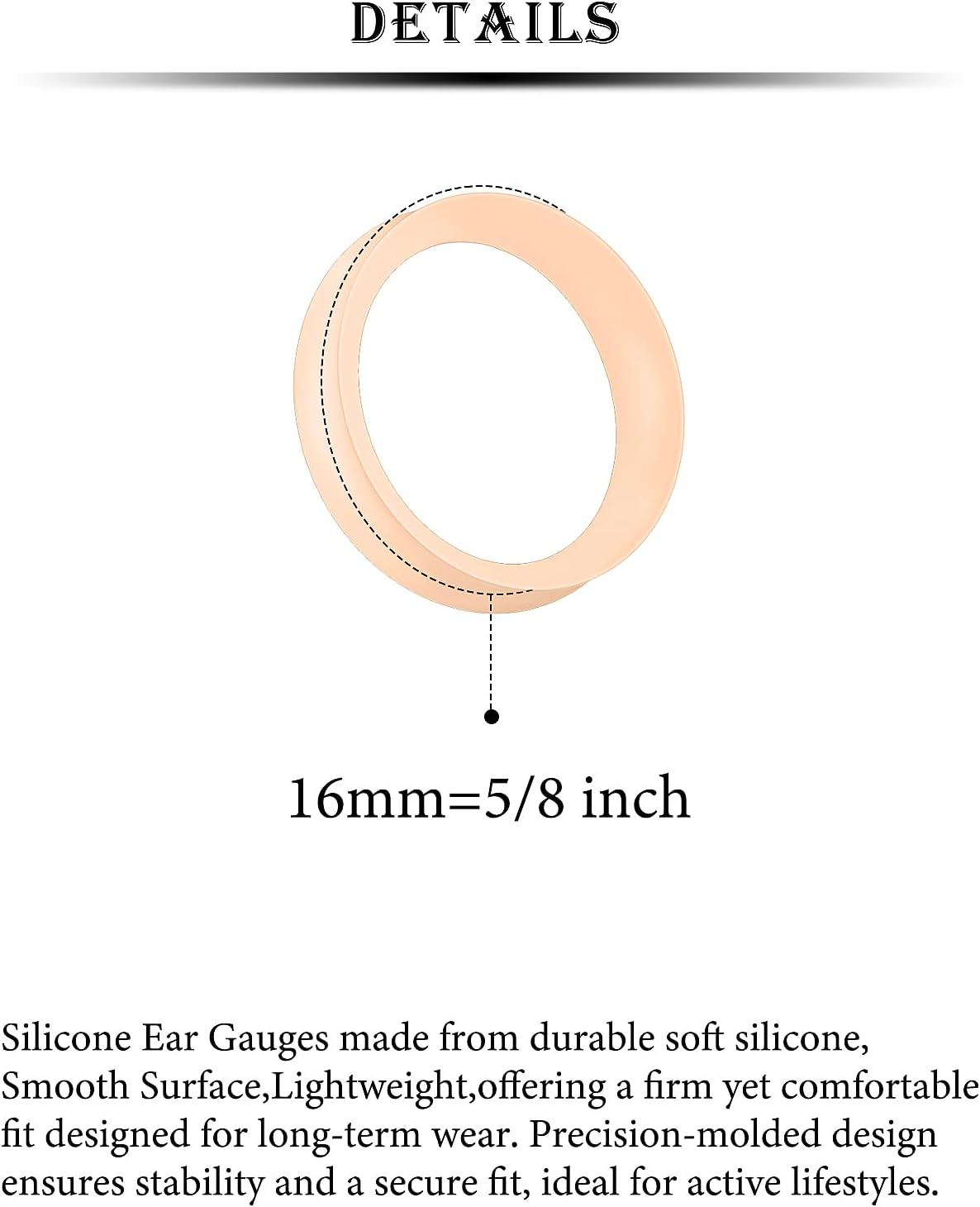 10G-50mm Ultra Thin Silicone Ear Gauges Plugs Tunnels Earrings Flexible Flesh Black White Tunnel Expander Stretching Gauge Earlets Plug for Women Men