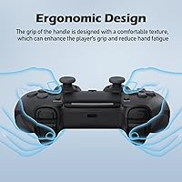Vista 3 de CHEREEKI Controlador inalámbrico para PS4 con 2 botones macro, audio de 3.5mm y función Turbo, control de movimiento de 6 ejes, vibración dual