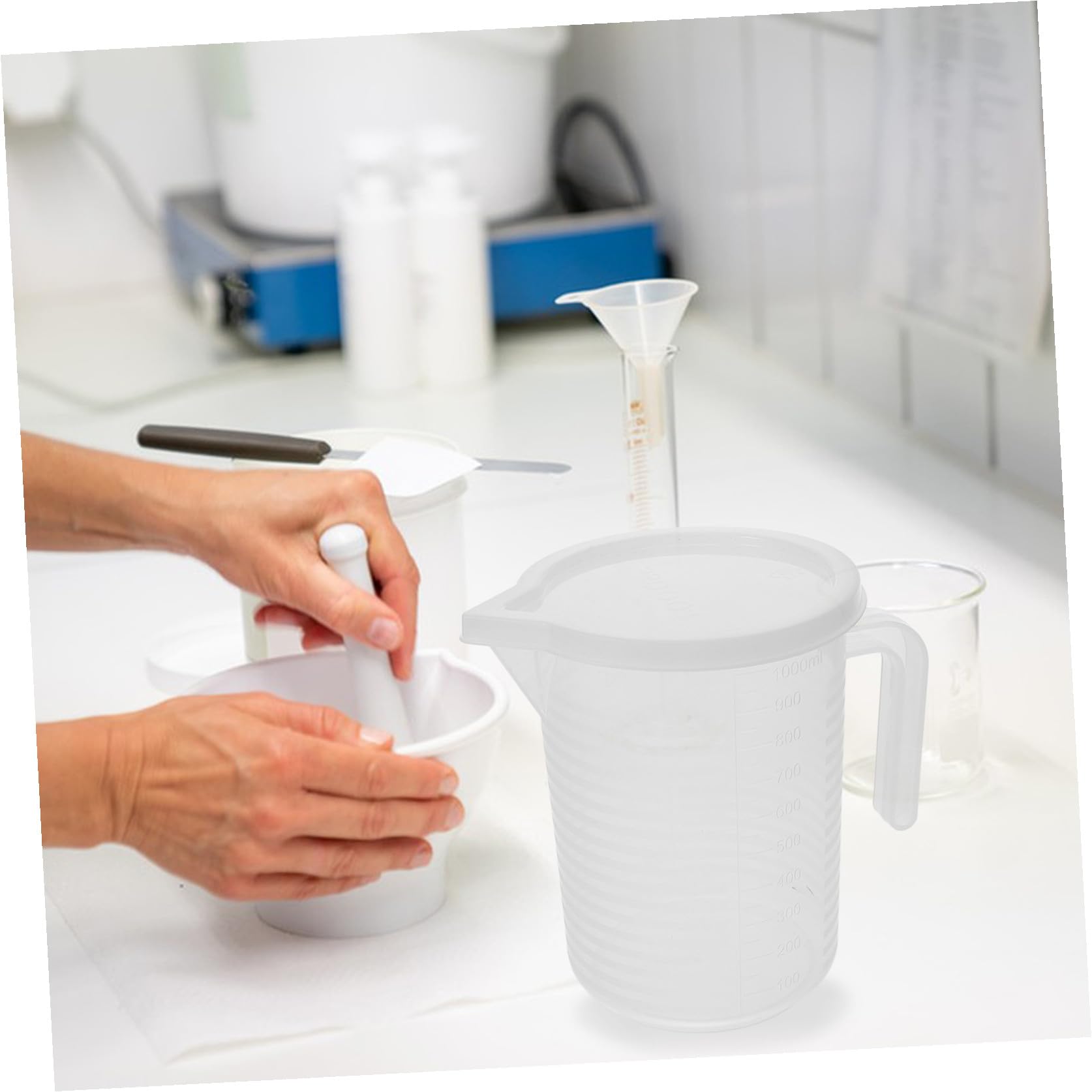 IMIKEYA 3 Piezas taza medidora jarras de té helado vaso de precipitados graduado taza de gran capacidad vaso medidor taza de medir portátil tazas medidoras el plastico Reutilizable