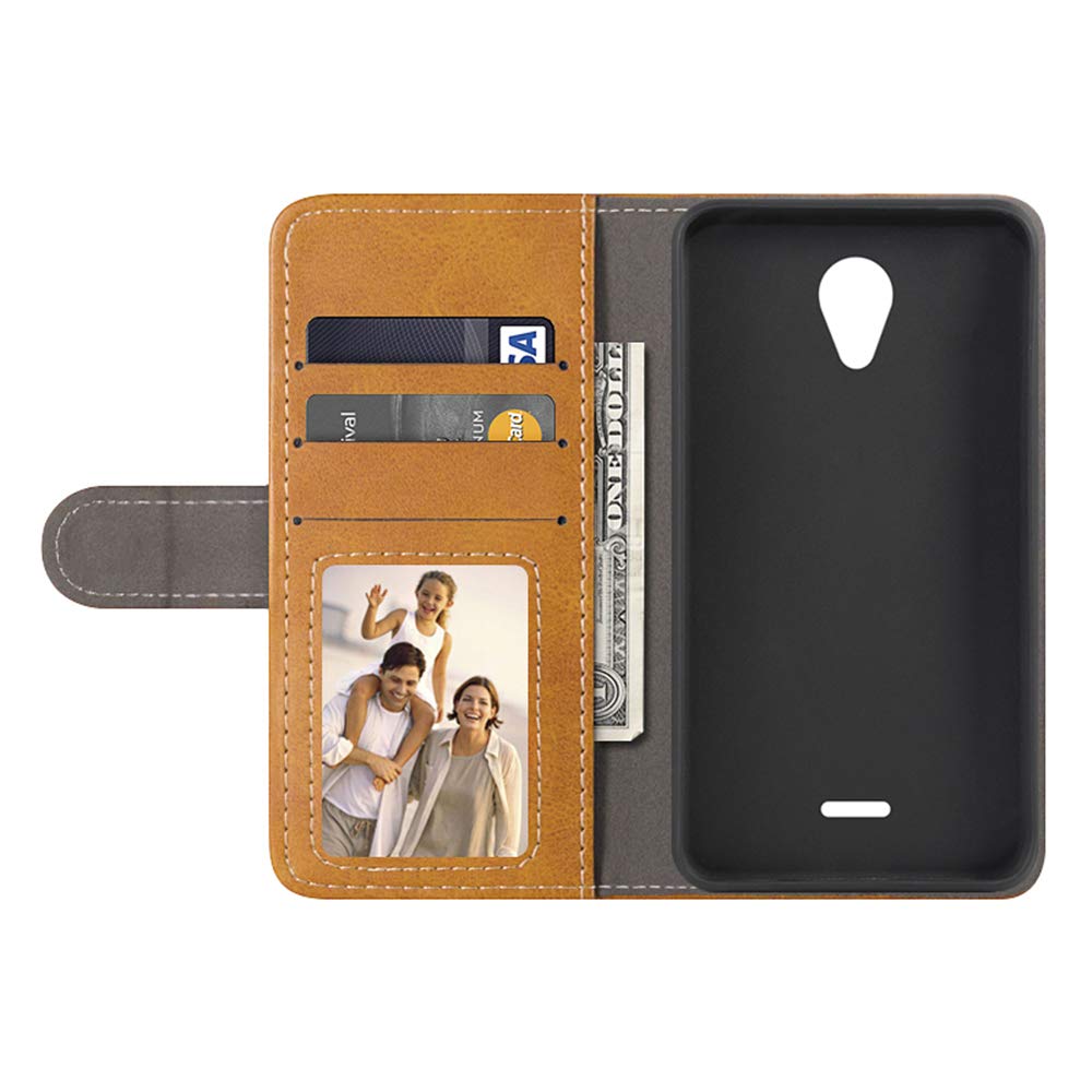 compatibile per WIKO UPULSE LITE (5.2) Copertura CUSTODIA cover STAND flip LIBRO gel silicone tpu MORBIDA portafoglio eco pelle MAGNETICA porta carte (NERO