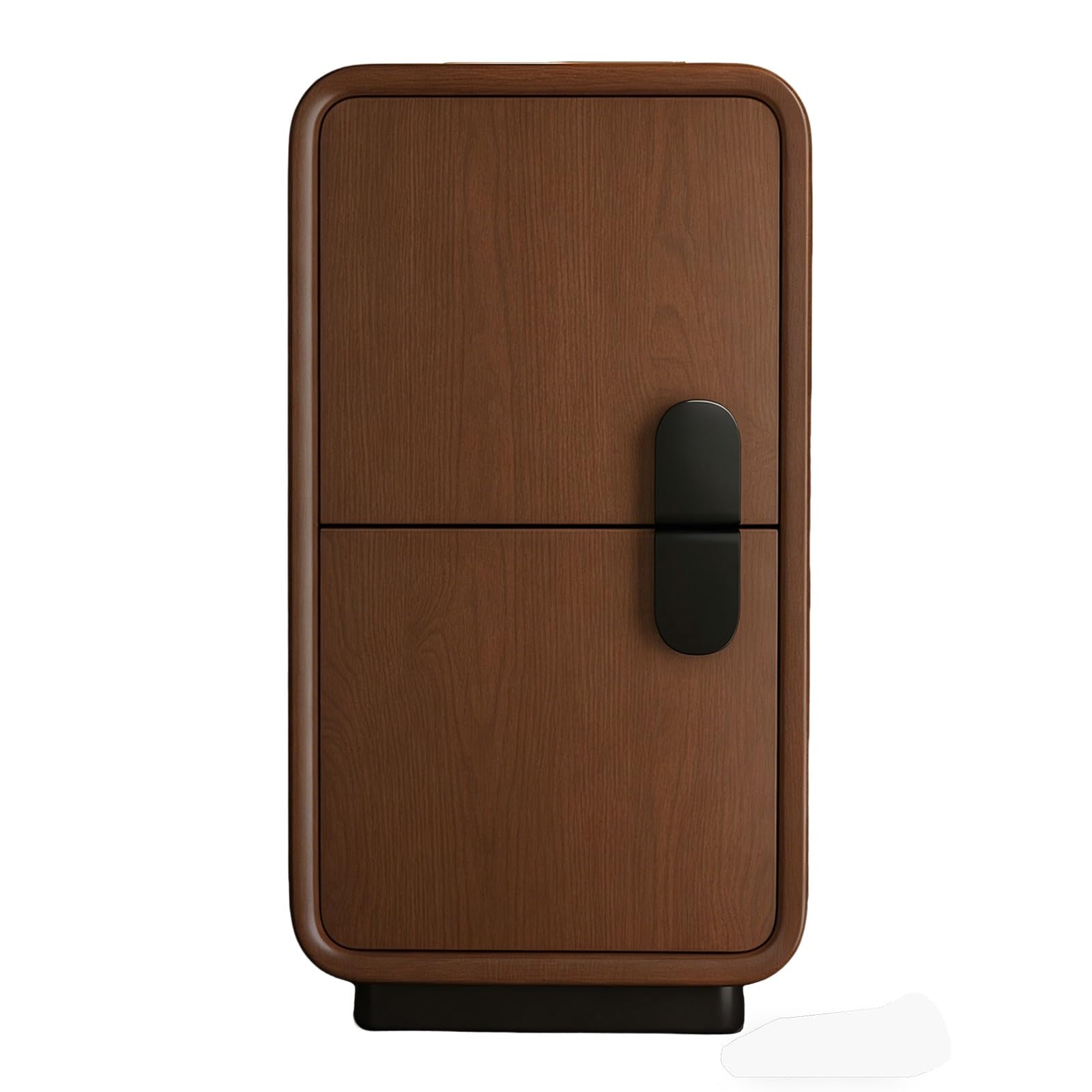 SXZenSpace Modern Nightstand with 2 Drawer Wood Bedside Table Narrow Night Stands for Bedroom Study Toilet(Brown,40x40x50cm)