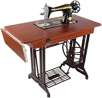 Sewing Machine Vintage Sewing Machine Household Foot-Operated Manual Tailor Head Eat Thick Sewing Machine with Iron Frame - Old Fashioned WEWYQSJXBXF-4129(Color:B,Size:)