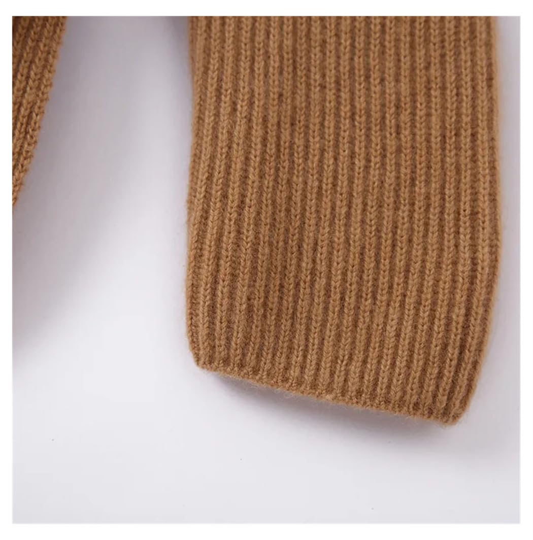 Haitpant Maglione da donna a collo alto in 100% cashmere, per autunno e inverno, lavorato a maglia, maglia calda
