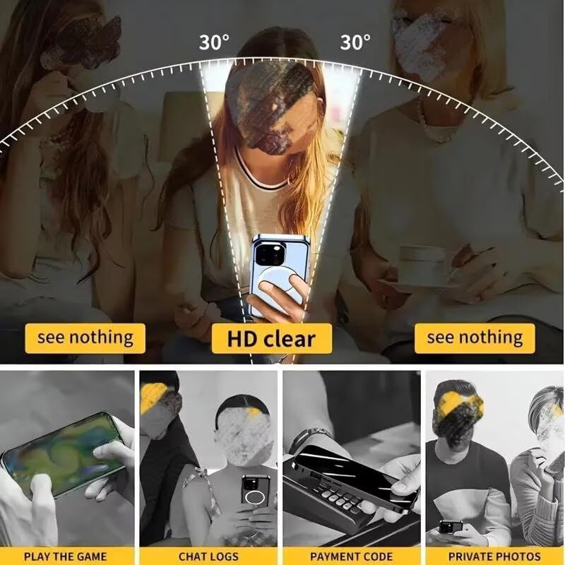 Magnetic Metal Edge Full Body Military Drop Protection for iPhone 15 Pro Max Case,Compatible with MagSafe,Rugged Built-in Privacy Screen Protector Logo View Shockproof Cover,Silver - Image 4