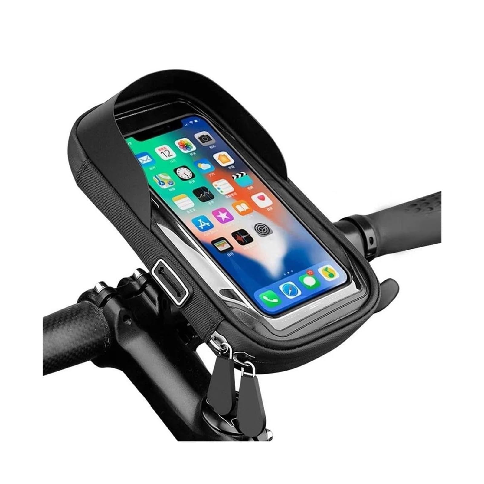 Support Téléphone Vélo Moto Étanche Sac Tactile Guidon Accessoires Cyclisme 6.4 Pouces