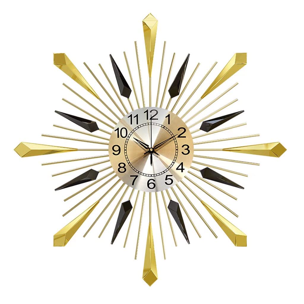 Horloge murale en métal moderne grand modèle silencieux pour le salon