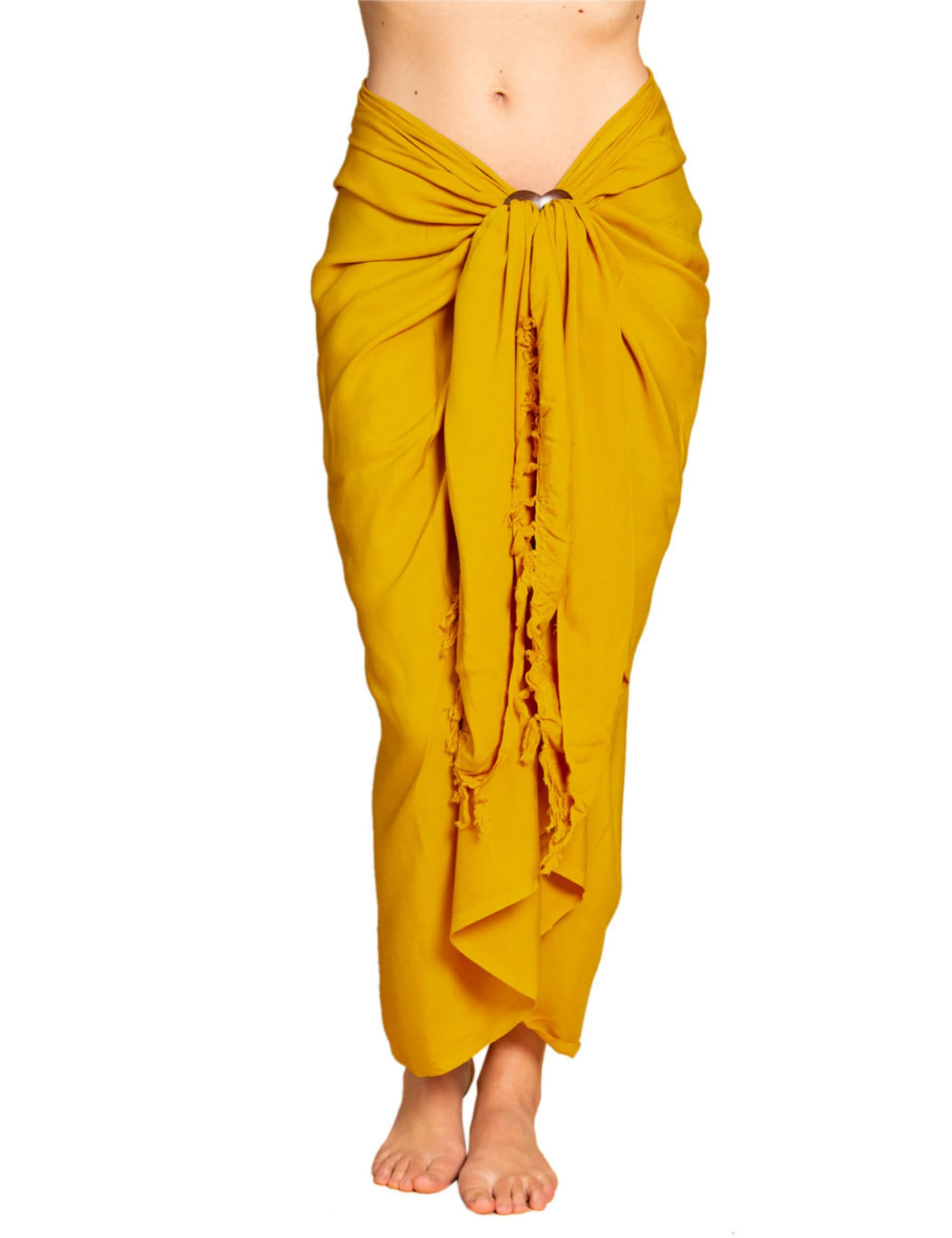 Panasiam Women's Safron Yellow Sarong Uni 250X116cm