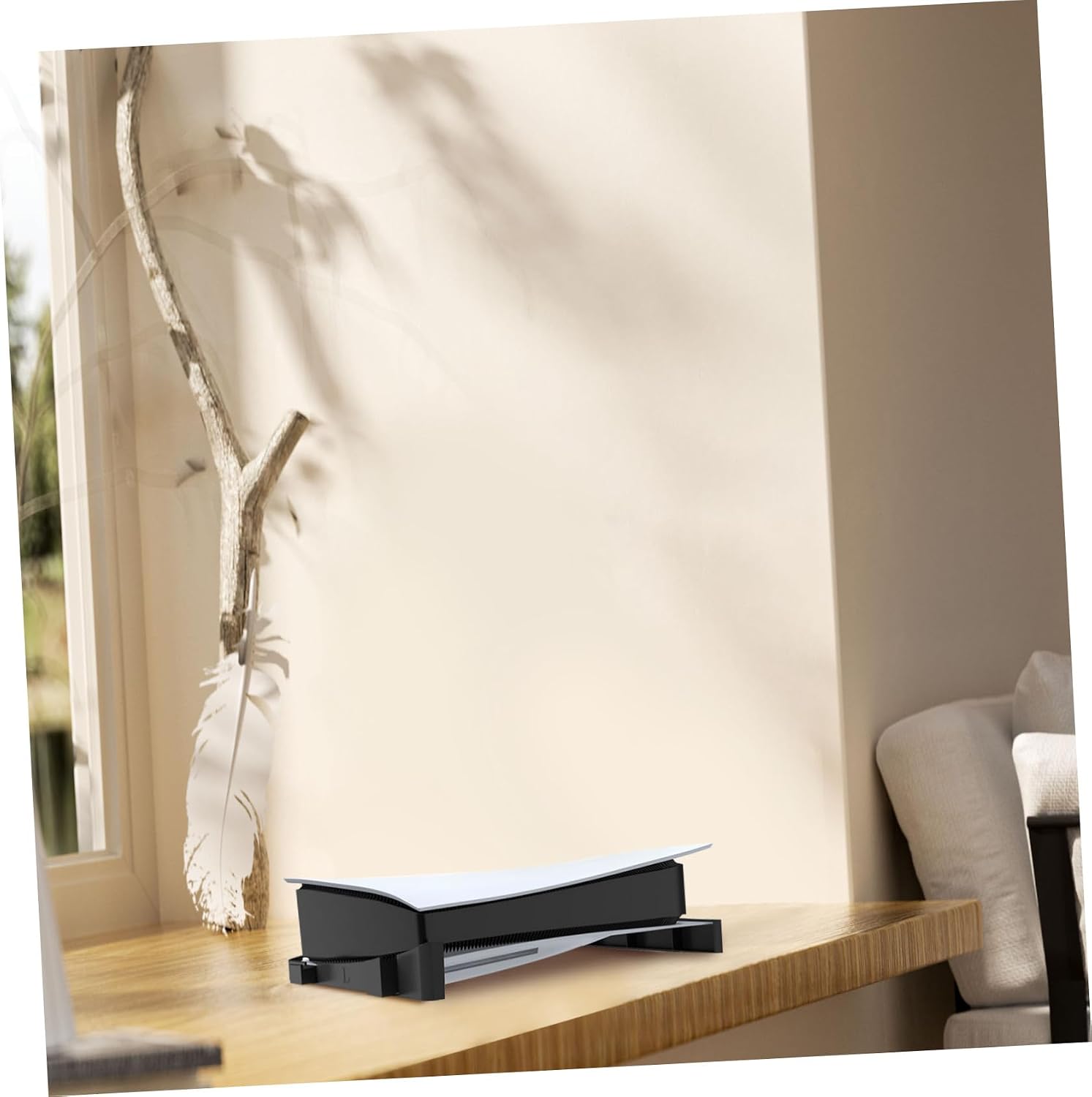 Luxshiny Game Console Rack Stable Horizontal Stand for Digital and Disc Versions Material Space Saving Design Easy Installation for