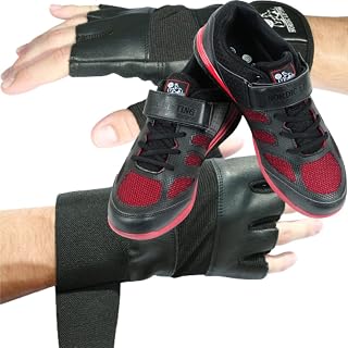 Gym Gloves XSmall - Black Bundle with Shoes Venja Size 11 - Black Red