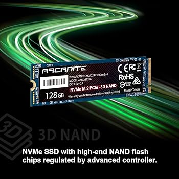 Amazon | ARCANITE SSD 128GB PCIe Gen 3.0 ×4 NVMe 内蔵M.2