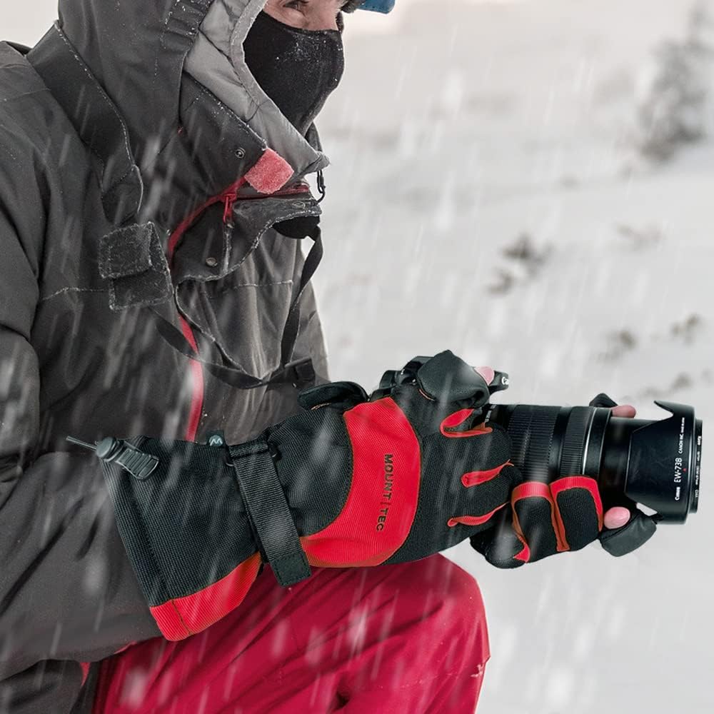 Men's Flexible Ideal for Ice Fishing,Photography,Hunting Gloves with 3M Thinsulate Waterproof Windproof Touchscreen Gloves - Image 2