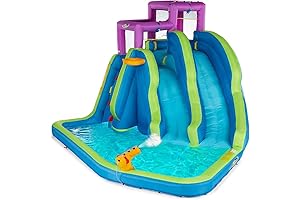 Kid Water Slides for Backyard: Twin Falls 7-in-1 Inflatable Water Park for Kids