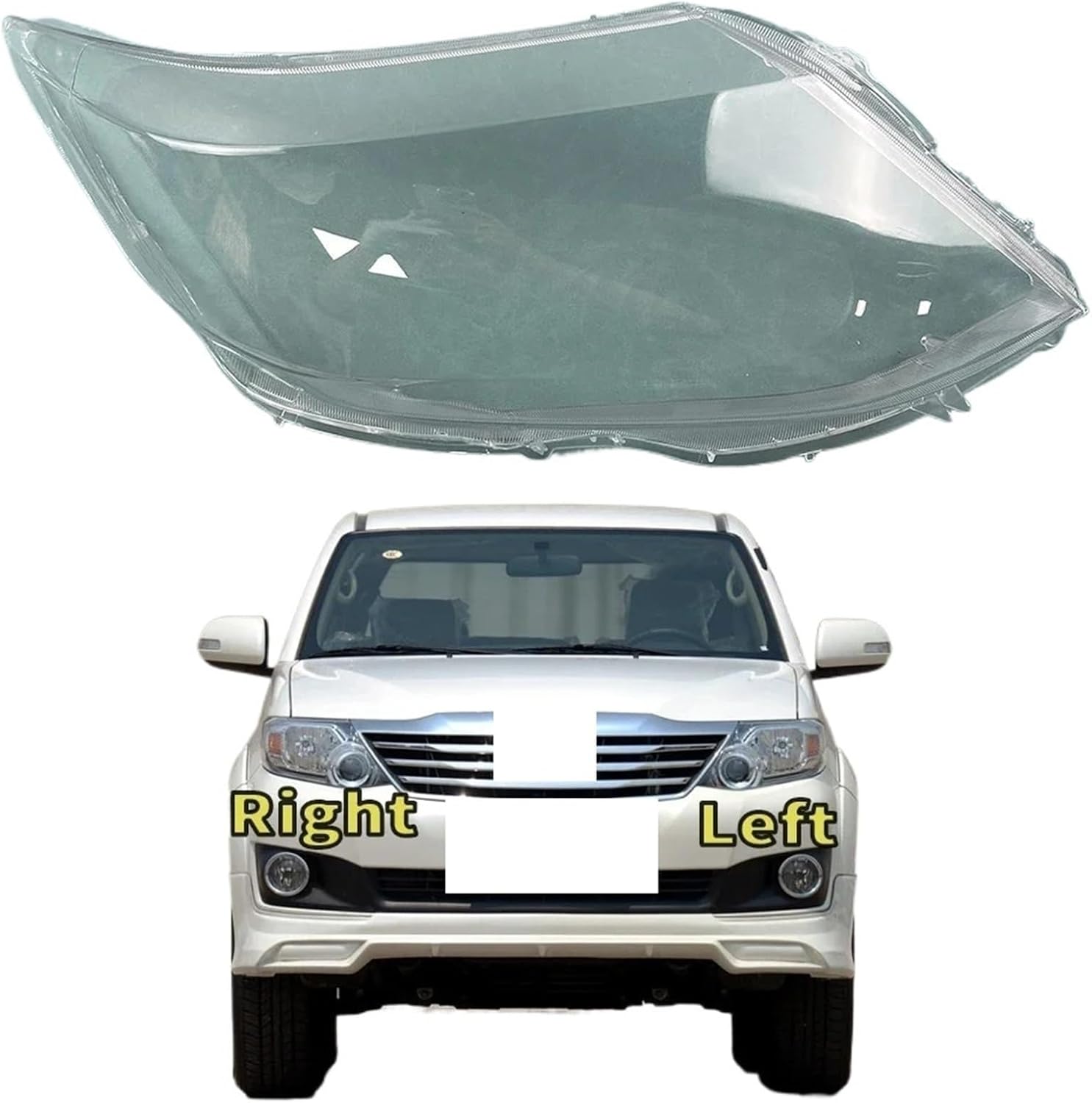 Compatible for Toyota Fortuner 2013 2014 2015 Headlight Cover Shade Headlamp Shell Transparent Lampshade Lens Auto Replacement Parts(A Piar)