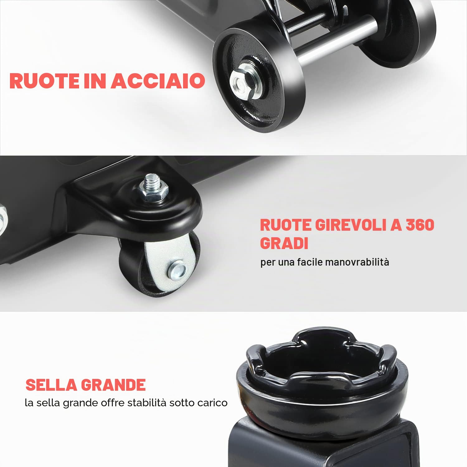 DNA MOTORING Tools-00234 - Cric idraulico da garage a sollevamento rapido, per auto, camion, SUV, capacità 2 tonnellate (4000 libbre)