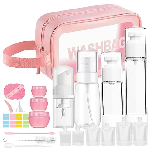 Miniatura 1 de Paquete de 24 botellas de viaje, recipientes aprobados por la TSA, botellas de champú y acondicionador de viaje