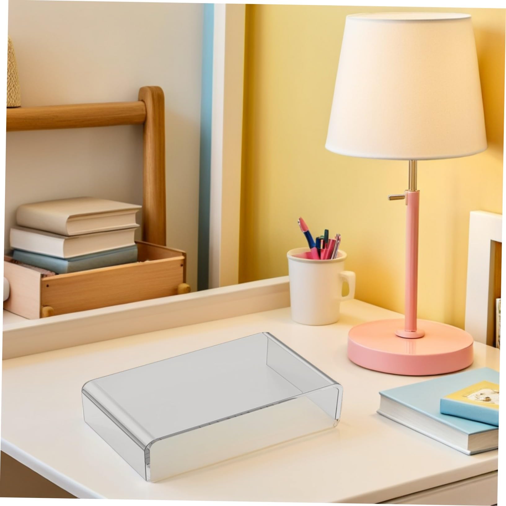 Supporto per Monitor Ergonomico in Acrilico Trasparente, Rialzo per Schermo e Portatile Aiuta a Mantenere la Postura Corretta per Casa e Ufficio