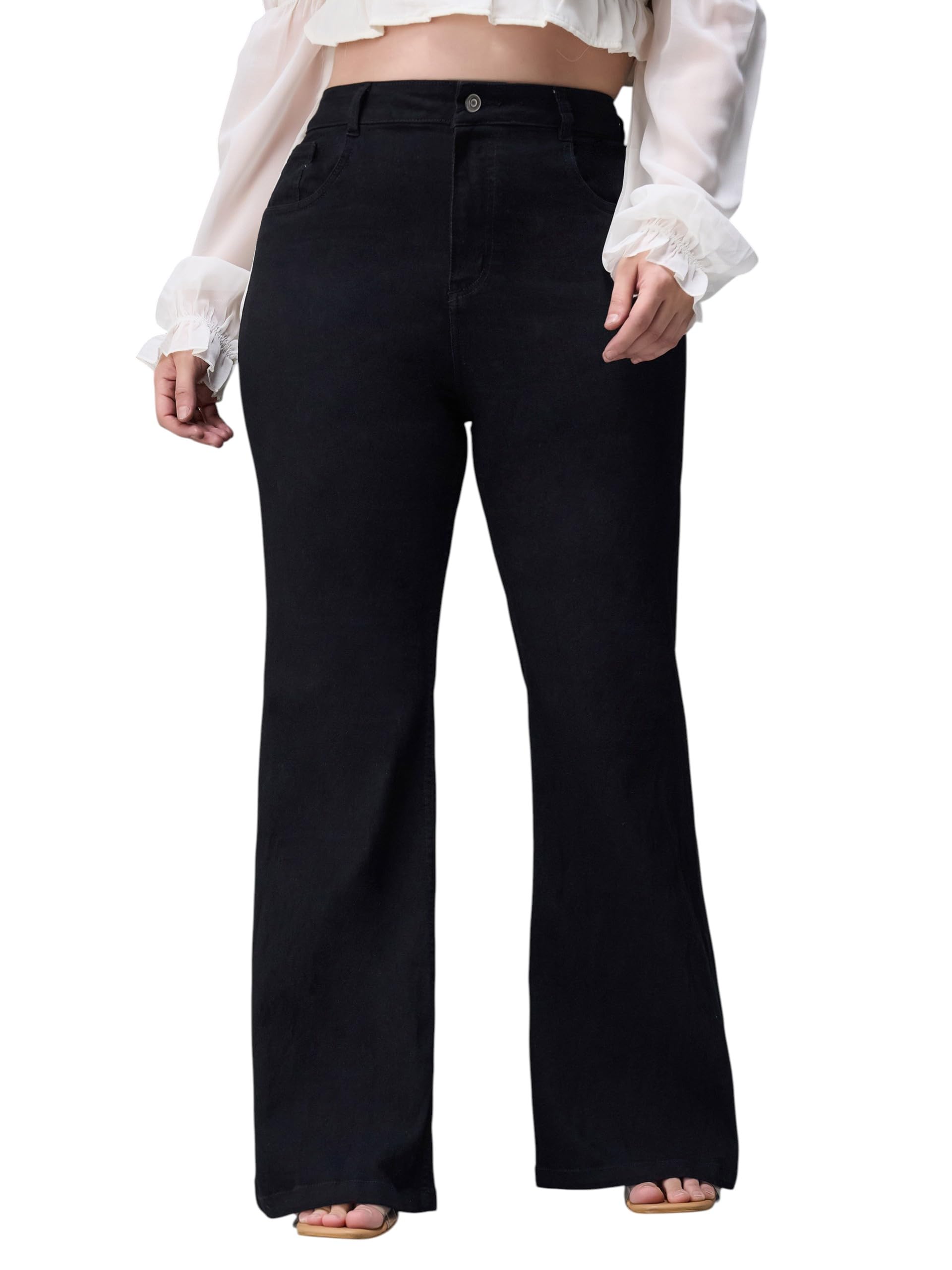miss chase a+ Women's Bootcut High Rise Regular Stretchable Denim Jeans-picture-31