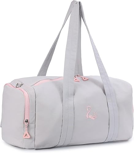 Bolsa de gimnasio para mujer con compartimento para zapatos y artículos húmedos, bolsa de lona para viajes, deportes, yoga, fitness y entrenamiento