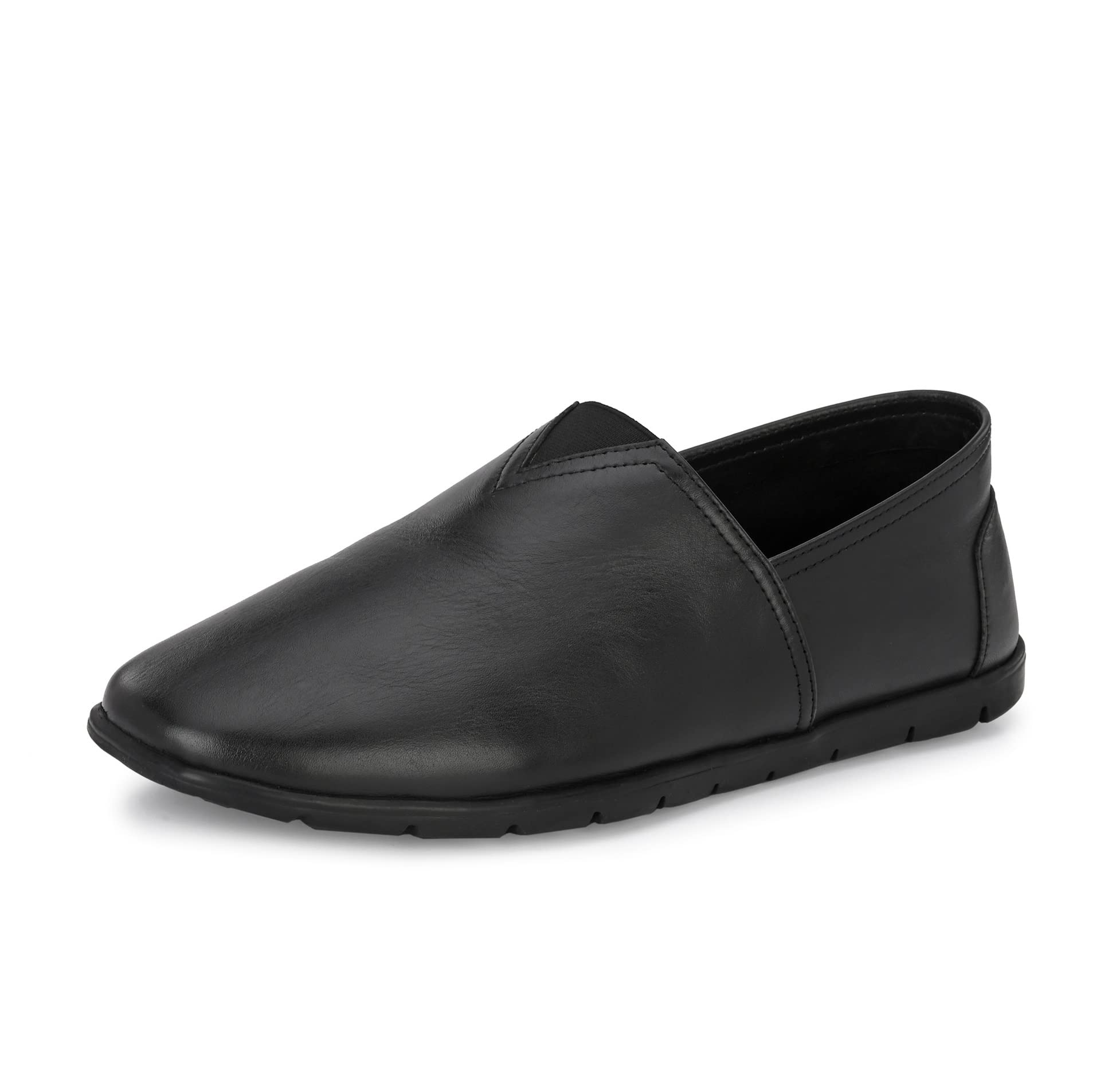 HITZ Mens Black Leather Slip On Casual Shoes - 11 (B0BPPJFMK9) Amazon Price History, Amazon Price Tracker