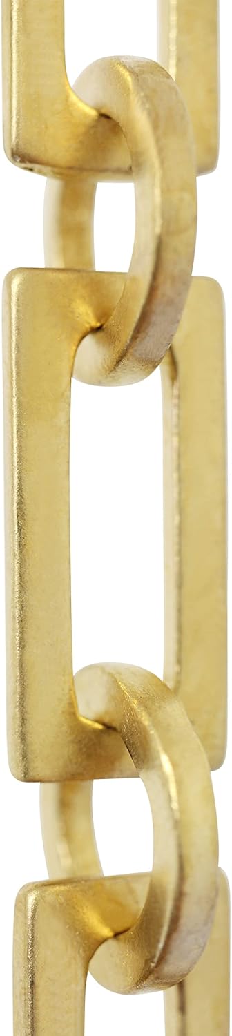 RCH Hardware CH-11-AD-3 Decorative Solid Brass Chain for Hanging, Lighting-Rectangular Square Edge with Circular Connecting Rings and Unwelded Links (3 ft/1 Yard)