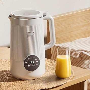 MACOLAUDER Soy Milk Maker, Cold 0.3 gal 1.2 L / Heat, 3.8 fl oz 1 L Fully Automatic Soup Maker, Juicer