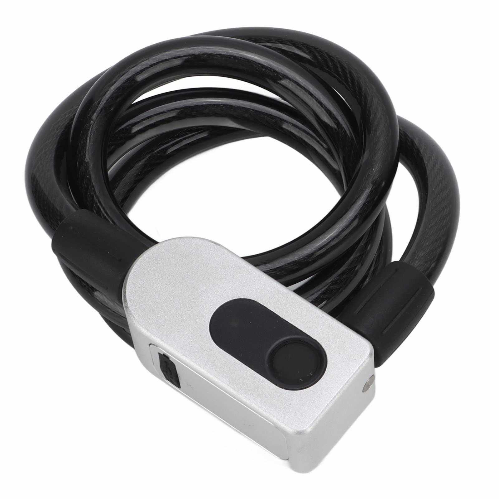 Rosvola Candado de Cable Inteligente con Huella Digital Bluetooth para Bicicletas de Montaña y Motocicletas con Carga USB e Impermeabilidad IP67, Aleación de Aluminio y Alambre de Acero