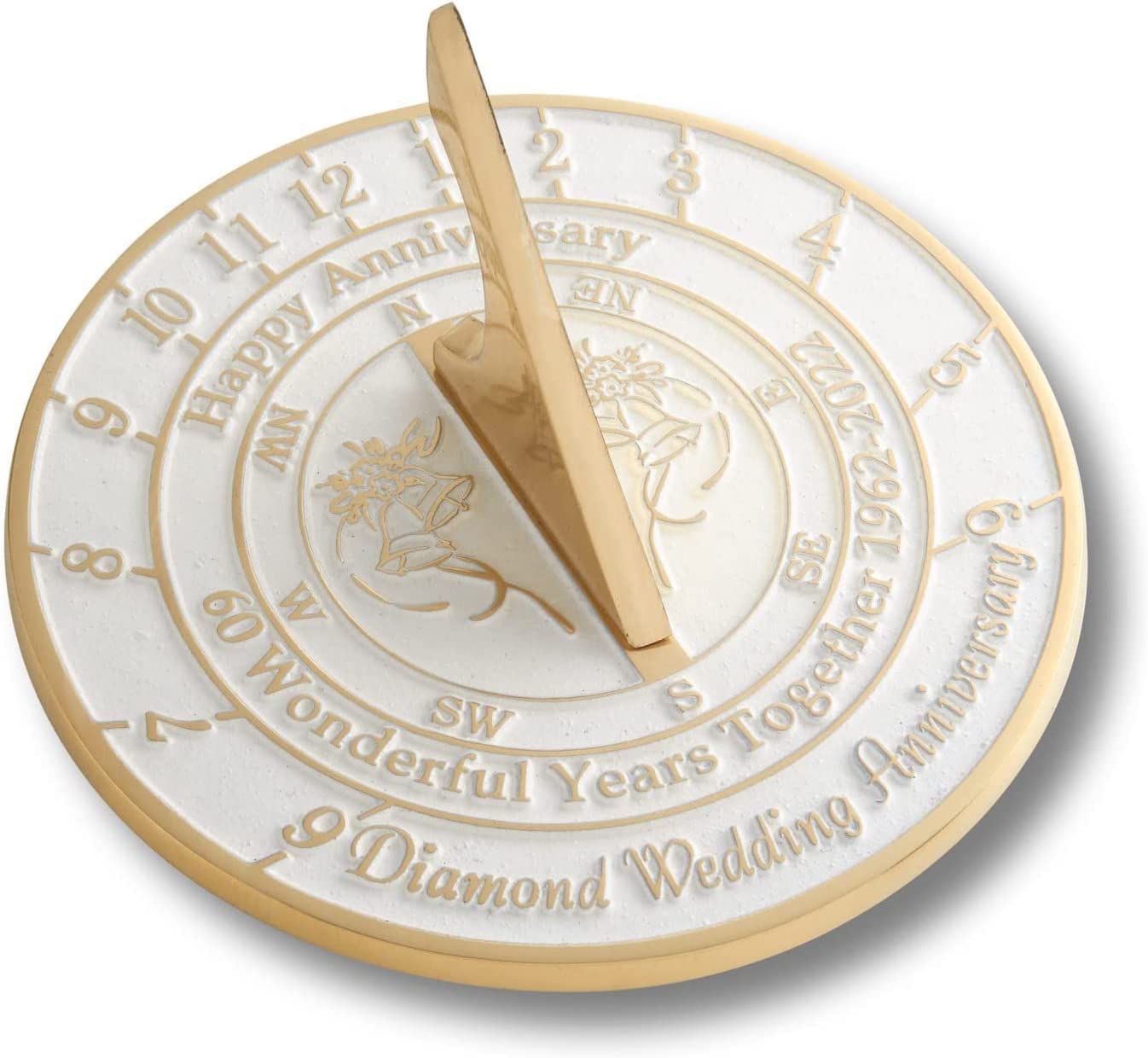 Reloj de sol de diamantes para 60 aniversario gran detalle de lujo